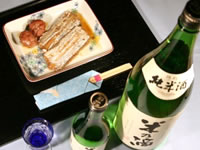 太刀魚の煮付け南高梅添えと特別純米酒<米乃滴>